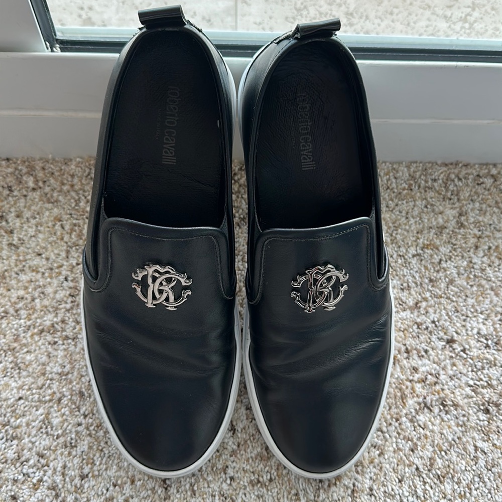 Roberto Cavalli men black loafers